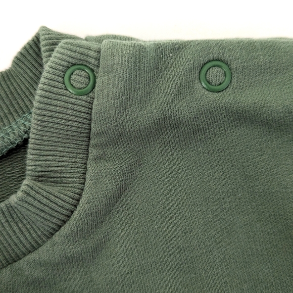 Polished Prints organic sweatshirt sage green size 18 MO - Picture 4 of 6